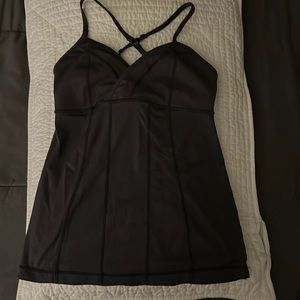 LuLuLemon tank; dark grey; size small; racernback